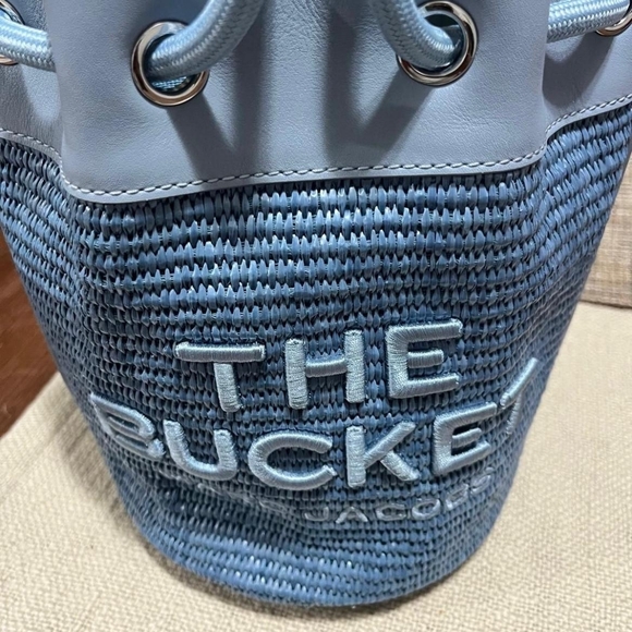 Marc Jacobs Light Blue Woven Bucket Bag - Picture 2 of 3